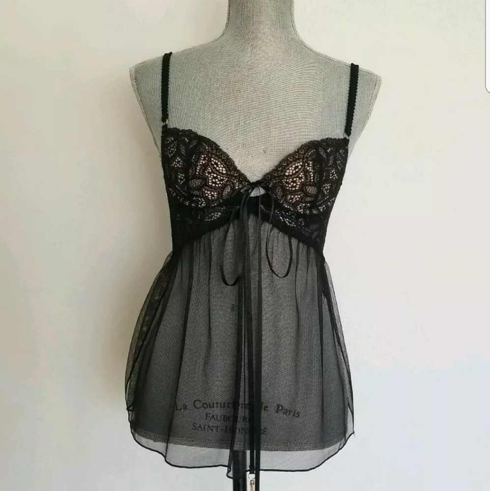 New 🖤 VICTORIA'S  SECRET Babydoll SHEER Top